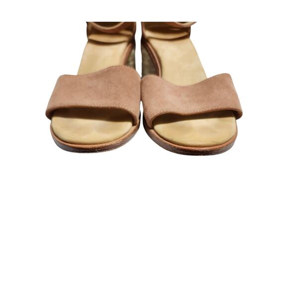 Soludos Capri Suede Leather Sandals Ankle Strap Block Heel in Sahara Pink 7 - Picture 8 of 8